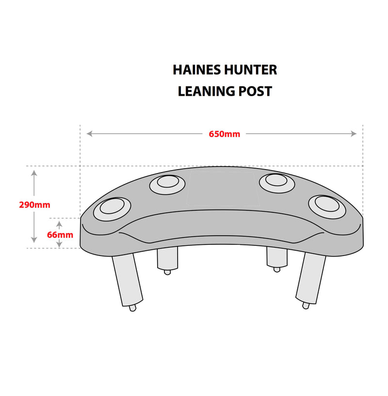 Haines Hunter Lean Post - Fibreglass Top - Black