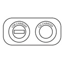 Flush Mount Black USB/Cigarette Charger Outlet Combo - 105(L) x 60(W) x 43(H)mm Flush Mount Black USB/Cigarette Charger Outlet Combo - 105(L) x 60(W) x 43(H)mm