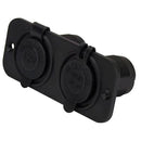 Flush Mount Black USB/Cigarette Charger Outlet Combo - 105(L) x 60(W) x 43(H)mm Flush Mount Black USB/Cigarette Charger Outlet Combo - 105(L) x 60(W) x 43(H)mm