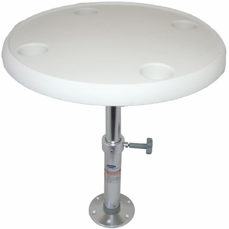 Boat Table - Round Table with Adjustable Pedestal Post