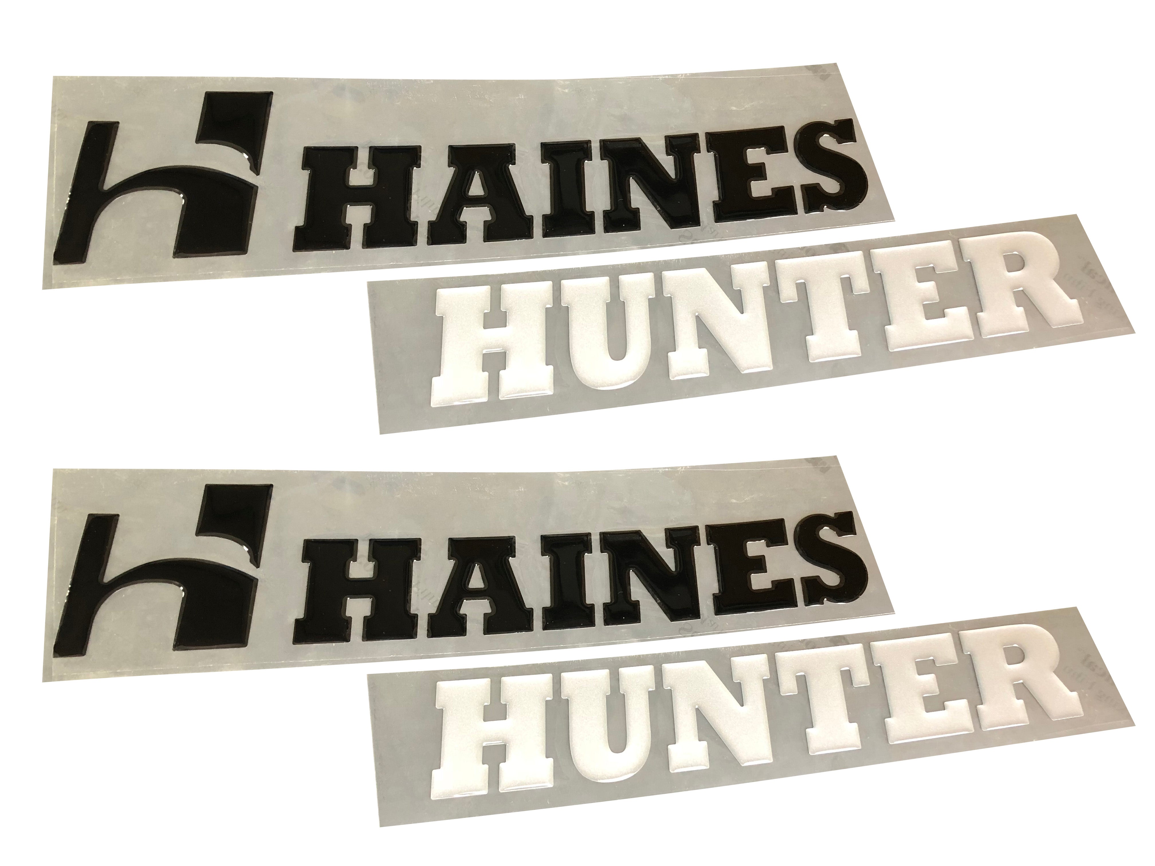 HAINES HUNTER - 500mm X 70mm X 2 - DECALS - BOAT DECALS $30.00
