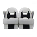 Relaxn Seats - Cruiser Series - Double - White Black Relaxn Seats - Cruiser Series - Double - White Black
