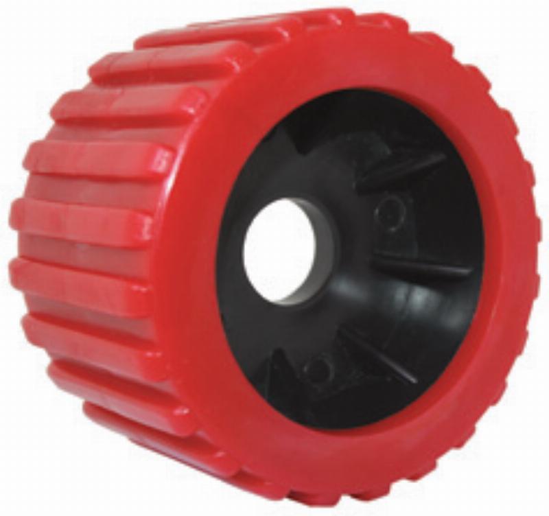 Wobble Roller - Ribbed with 25mm Hole in Red