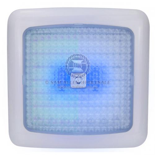 12V LED Square Cabin Light - Dual Colour Mode: Red/White and Blue/White