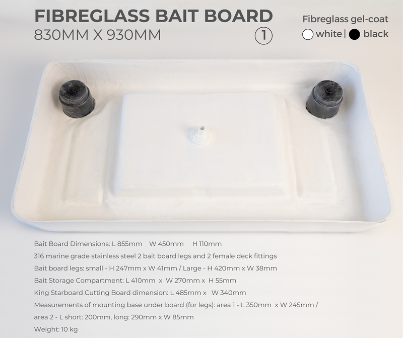 Fibreglass Bait Board 01 - 830mm x 930mm