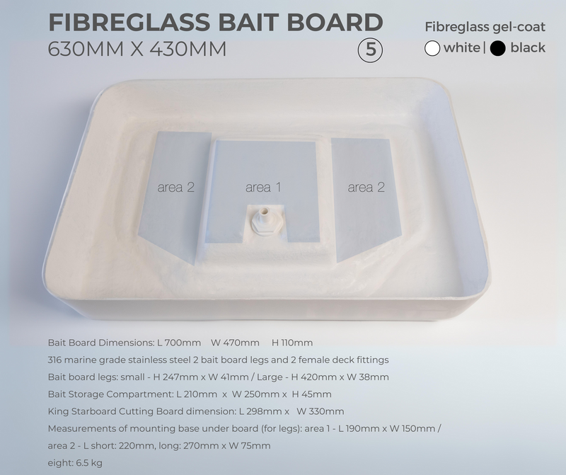 Fibreglass Bait Board 05 - 630mm x 430mm