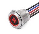 6 GANG STAINLESS STEEL SWITCH PANEL WITH 20AMP DUAL LED IP67 BACKLIT SWITCHES