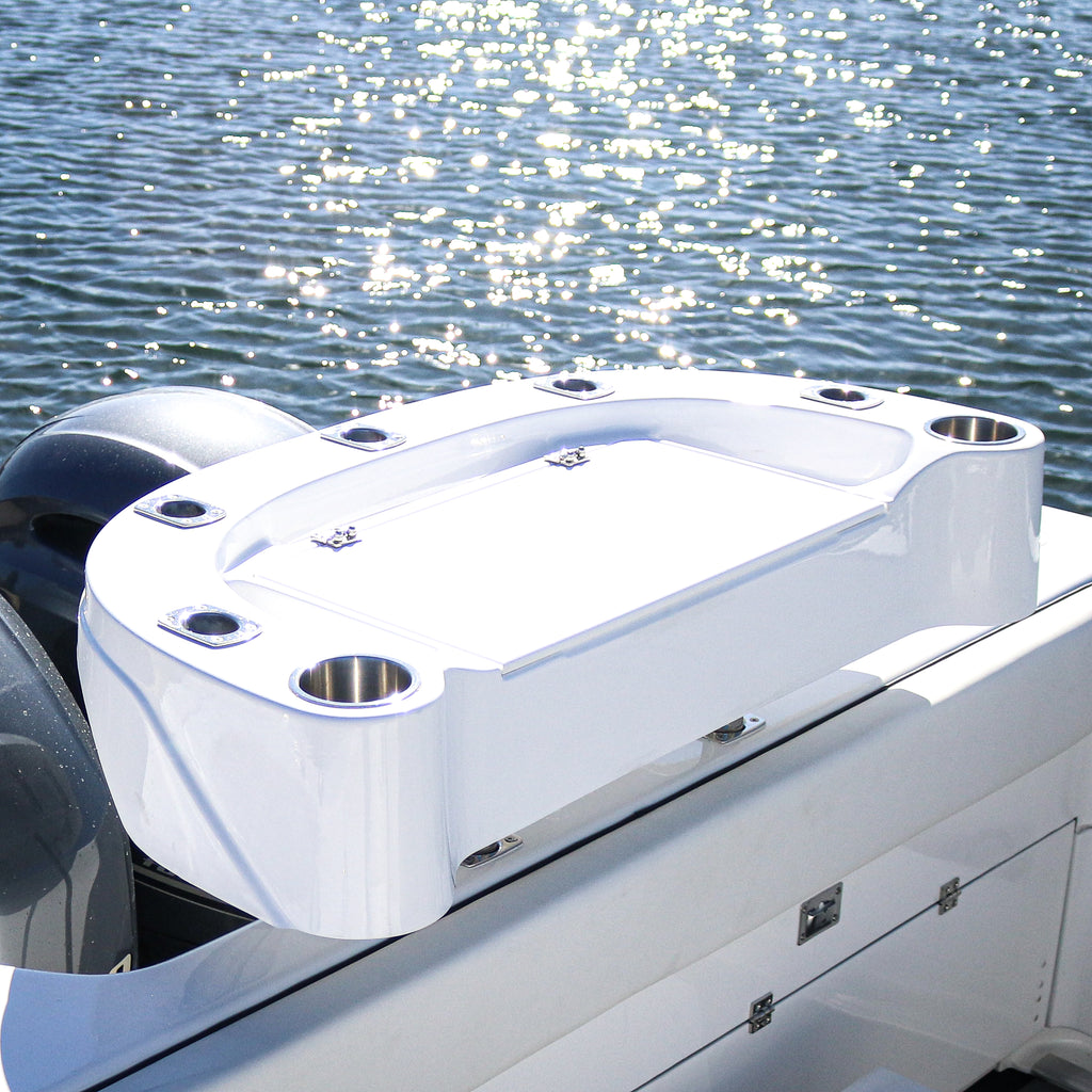 Bait Board Snapper Racks Elite Max Fibreglass Bait Board with 5 Rod Holders – The Marine Centre