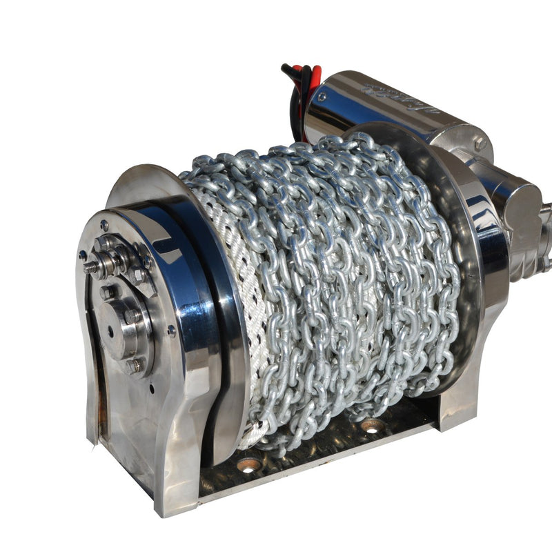 Viper “S” Series Gravity Feed 1000W All Stainless Winch Bundle 90m Rope & Chain Kit + Wiring Loom