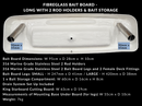Fiberglass Bait Board - Long with 2 Rod Holders and Bait Storage