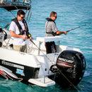 Fiberglass Bait Board - Long with 2 Rod Holders and Bait Storage