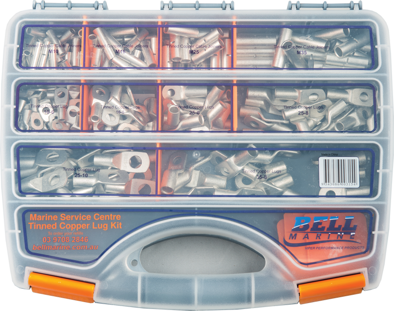 Marine Lug Tinned Copper Lug Service Kit - 225 Pieces