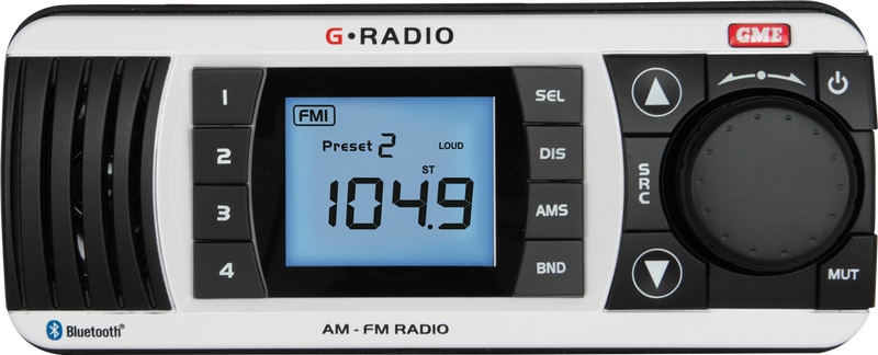 GME Marine Stereo - White