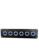 Elite Series Backlit Blue light 6 Gang push button