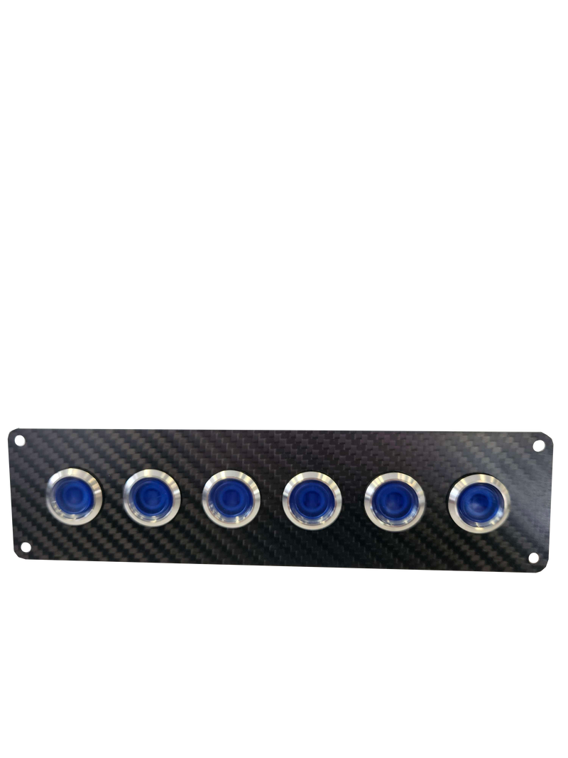 Elite Series Backlit Blue light 6 Gang push button