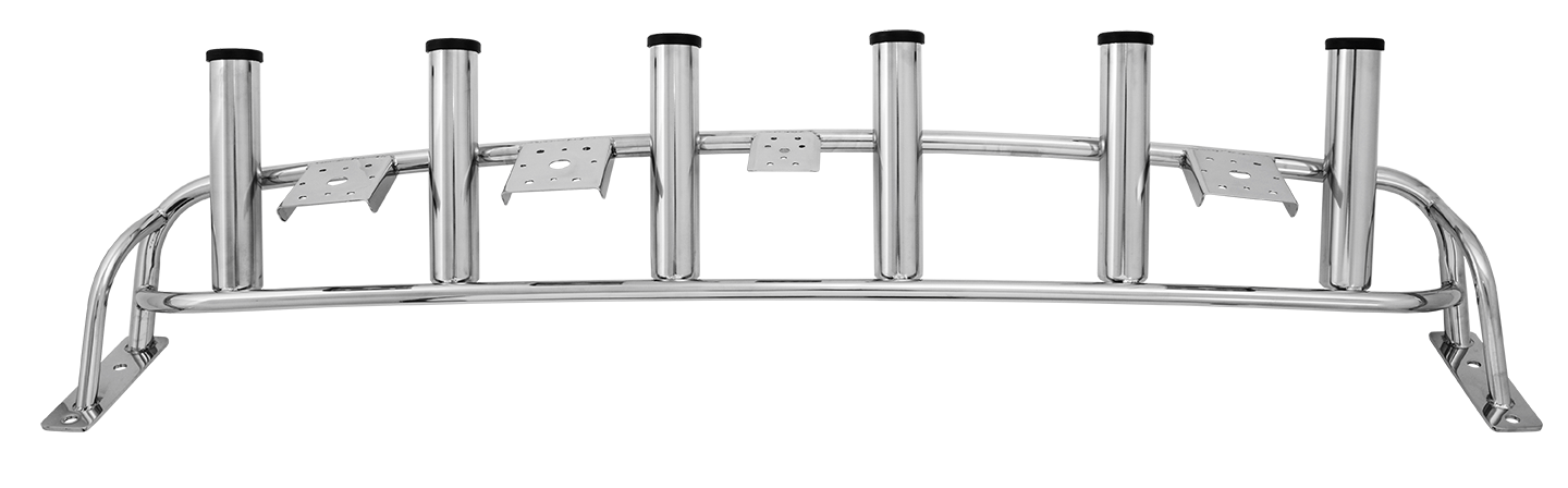 Stainless Steel Rocket Launcher with 6 Rod Holders - The Marine Centre