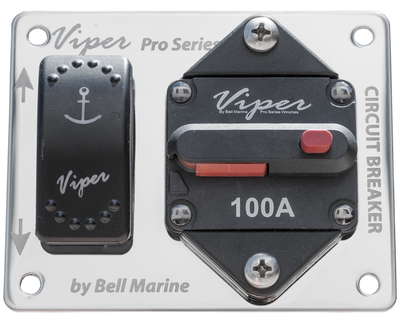 Viper Pro Series Led Anchor Switch with 100a Circuit Breaker, SS Plate