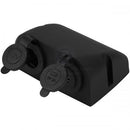 Power Outlet Double Socket - Black