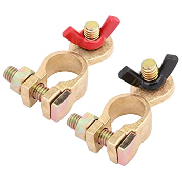 Pair Battery Terminals Brass Pos & Neg – The Marine Centre