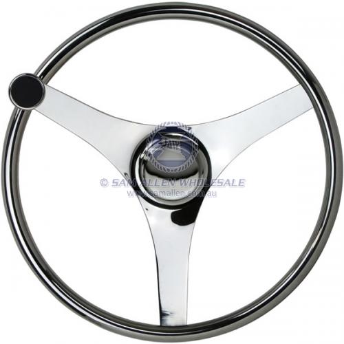 Polishes Stainless Steel 3 Spoke Steering Wheel