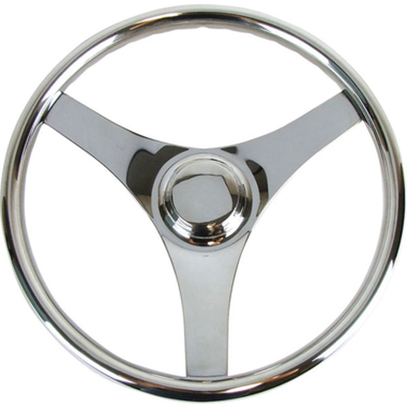 Polishes Stainless Steel 3 Spoke Steering Wheel