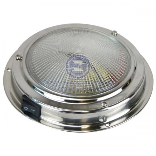 12V LED Dome Light - Stainless Steel