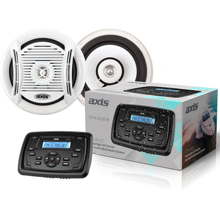 Axis AT1901BT Watertight Multimedia System and MA6502 Marine Speakers