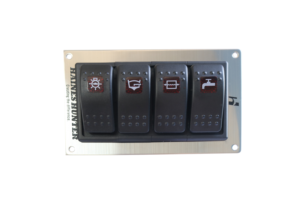 LED Switch Panels - 4 Gang LED Switch Panel - The Marine Centre