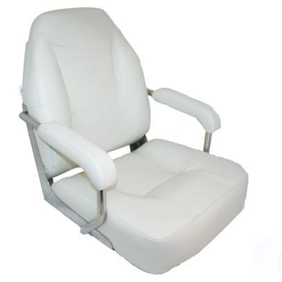 Mojo Deluxe Helm Boat Seat - White