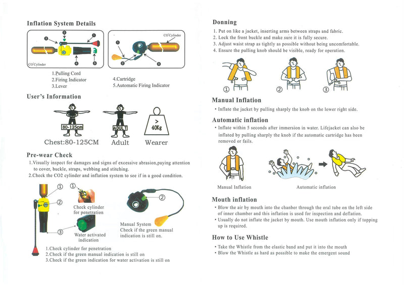Inflatacity Ware Book Inflatable Life Jacket Automatic Inflation / Manual Inflation – The ...