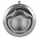 Stainless Steel Flush Round Catch - No Key Lock